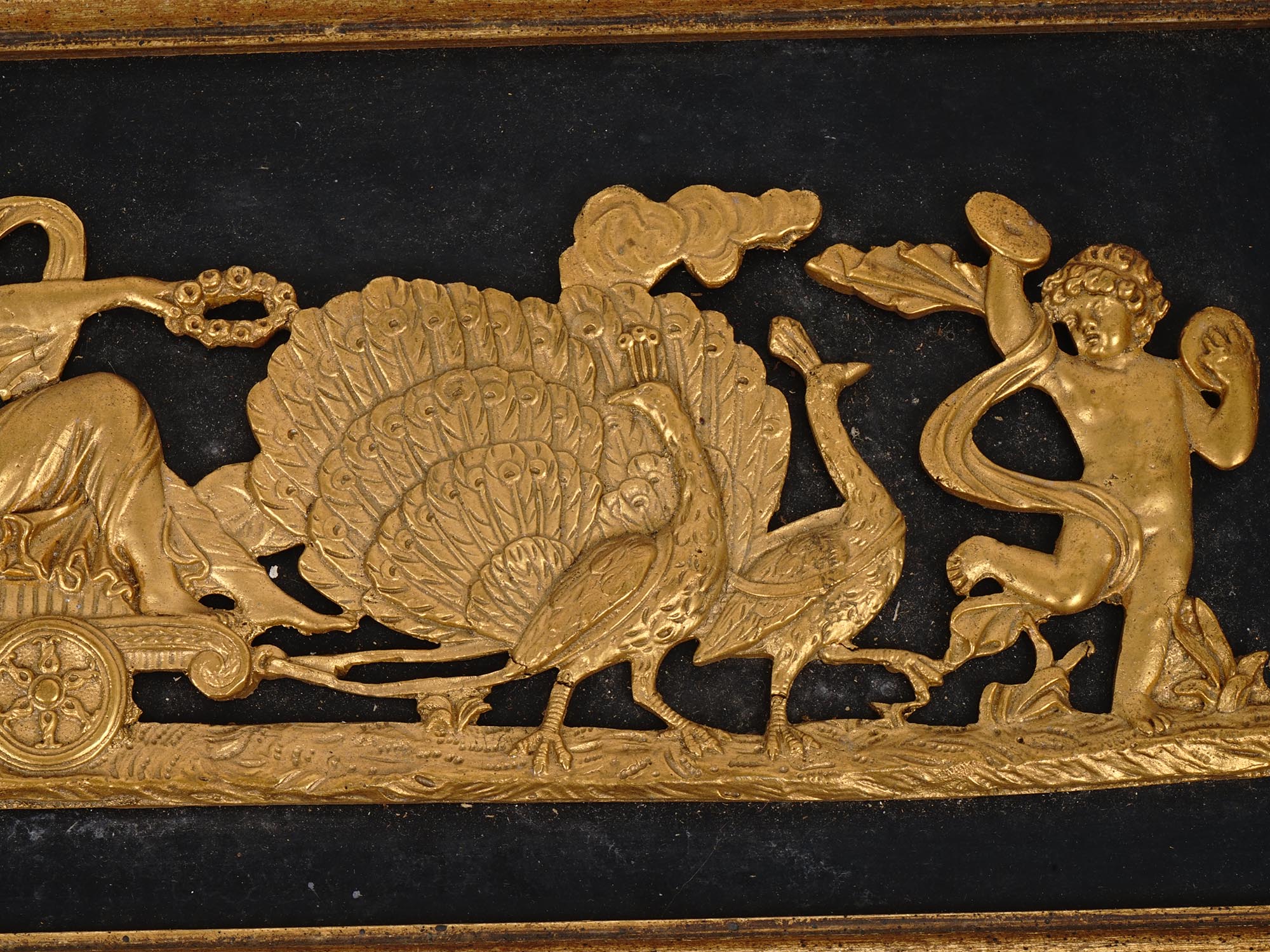 NEOCLASSICAL HAND CARVED GILT RELIEF WALL PLAQUES PIC-3